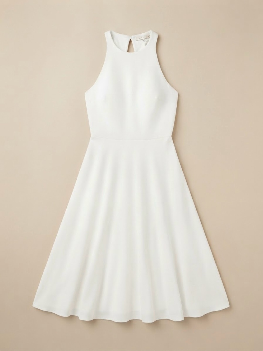 Halston Heritage White Full Length Evening Gown